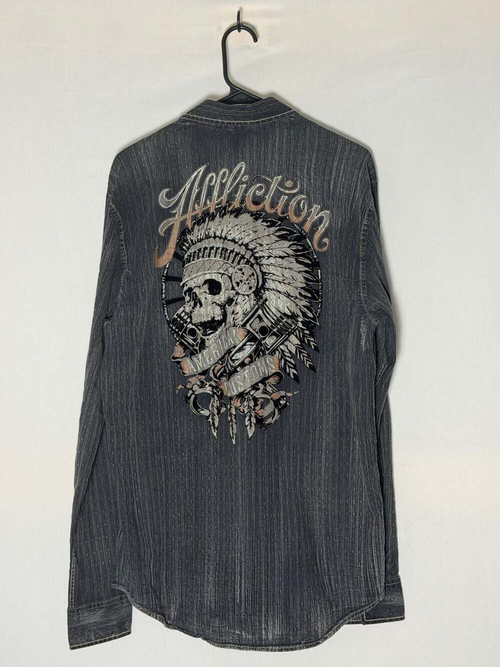 Affliction Ratify L/S Woven Size L Black Long Sleeve Shirt